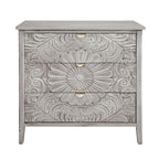 3 Drawer Cabinet, American Furniture, Suitable For Bedroom, Living Room - Light Gray