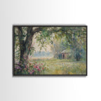 Painting Of An Old Farmhouse In The Spring,