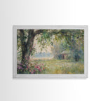 Painting Of An Old Farmhouse In The Spring,