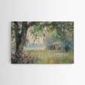 Painting Of An Old Farmhouse In The Spring,