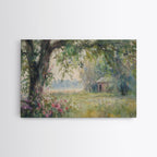 Painting Of An Old Farmhouse In The Spring,