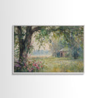 Painting Of An Old Farmhouse In The Spring,