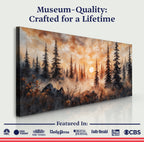 Rustic Forest Sunset Wall Art