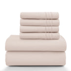 6Pc Solid Bed Sheet Set