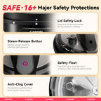 1200W 12-in-1 Electric Pressure Cooker 8Qt, Stainless Steel Pressure Cooker,