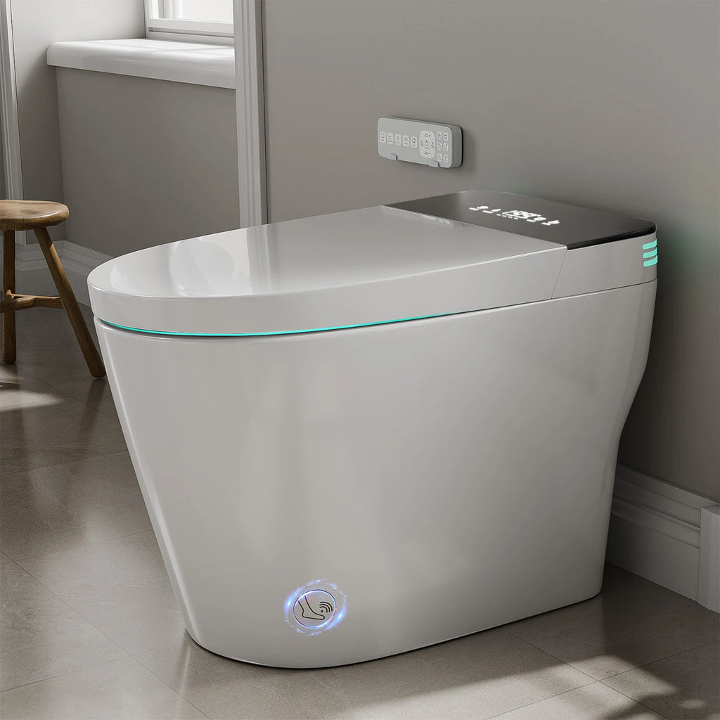 Smart Toilet with Built-in Bidet, AUTO Open/Close, Warm Water Sprayer, AUTO Dual Flush,