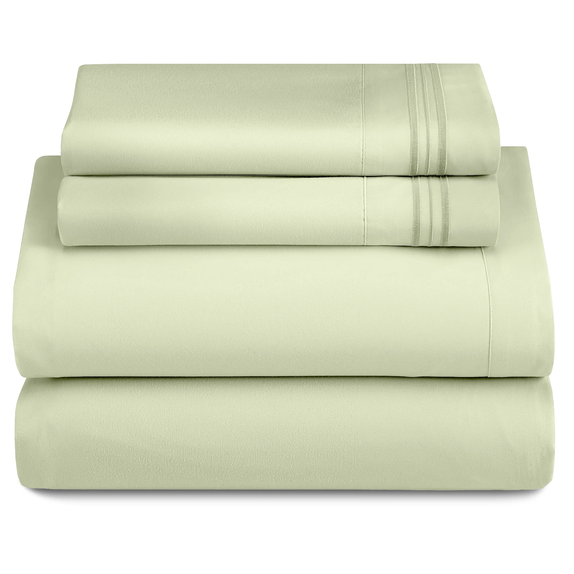 3 Piece Ultra-Soft Microfiber Bed Sheets with Flat Sheet