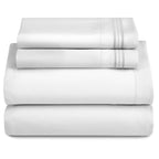 3 Piece Ultra-Soft Microfiber Bed Sheets with Flat Sheet
