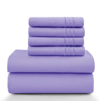 6Pc Solid Bed Sheet Set