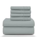 6Pc Solid Bed Sheet Set