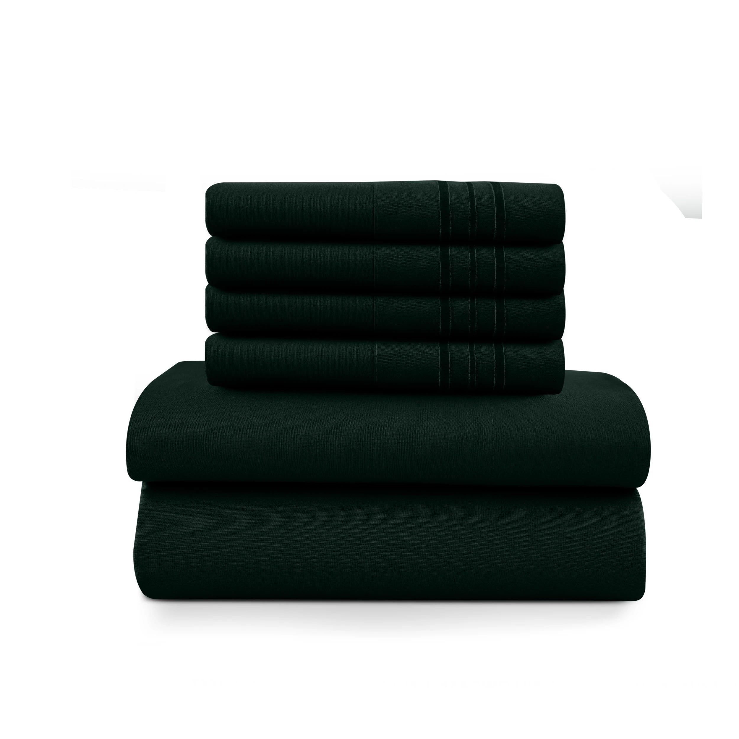 6Pc Solid Bed Sheet Set