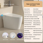 Smart Toilet with Built-in Bidet, AUTO Open/Close, Warm Water Sprayer, AUTO Dual Flush,