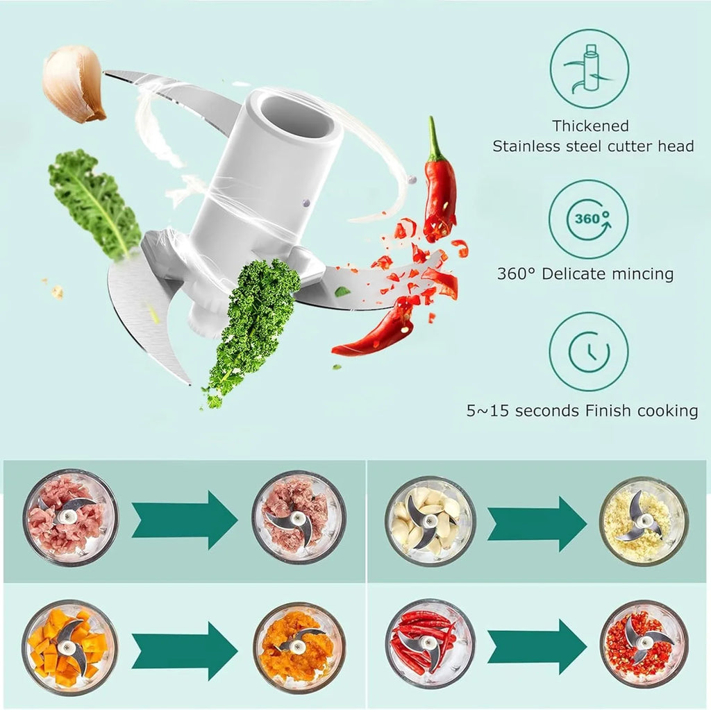 Mini Electric Food Processor USB Charging