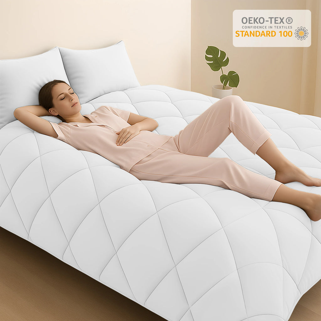 Lightweight 1 Piece Down Alternative Blanket with Soft, Breathable Fabric and Diamond Stitch