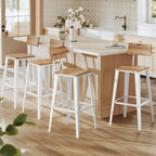 2 Bar Stools, 29.1 Inches Tall Barstools with Back
