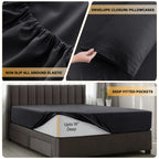 6Pc Solid Bed Sheet Set