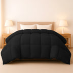 1 Piece Fluffy Duvet Insert with Box Stitch Design comforter