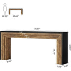 70.9-Inch Long Console Table, Farmhouse Narrow Wooden Sofa Table Behind The Couch for Living Room