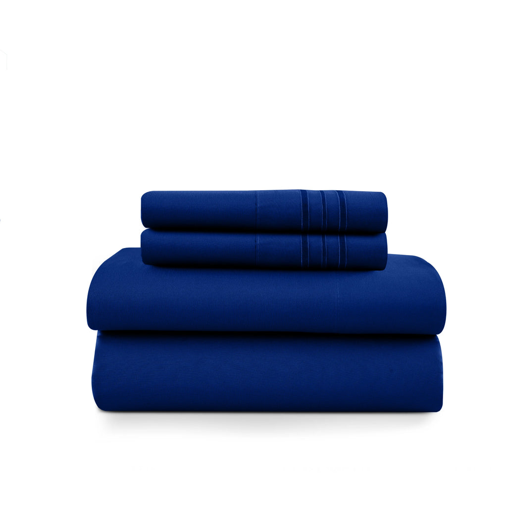 3 Piece Ultra-Soft Microfiber Bed Sheets with Flat Sheet