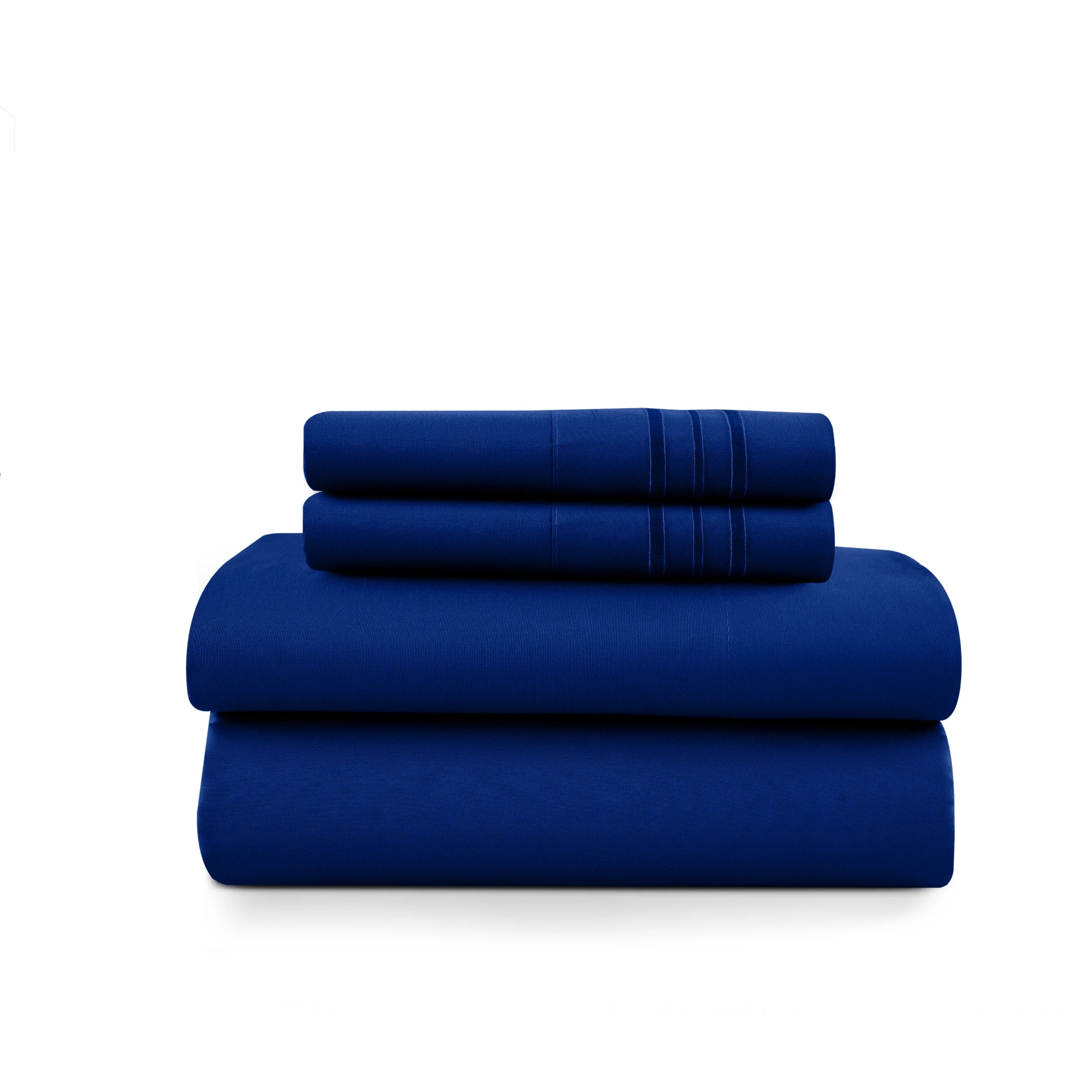 3 Piece Ultra-Soft Microfiber Bed Sheets with Flat Sheet