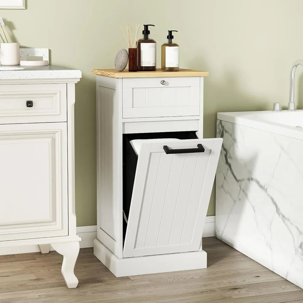 Tilt Out Laundry Hamper Cabinet,
