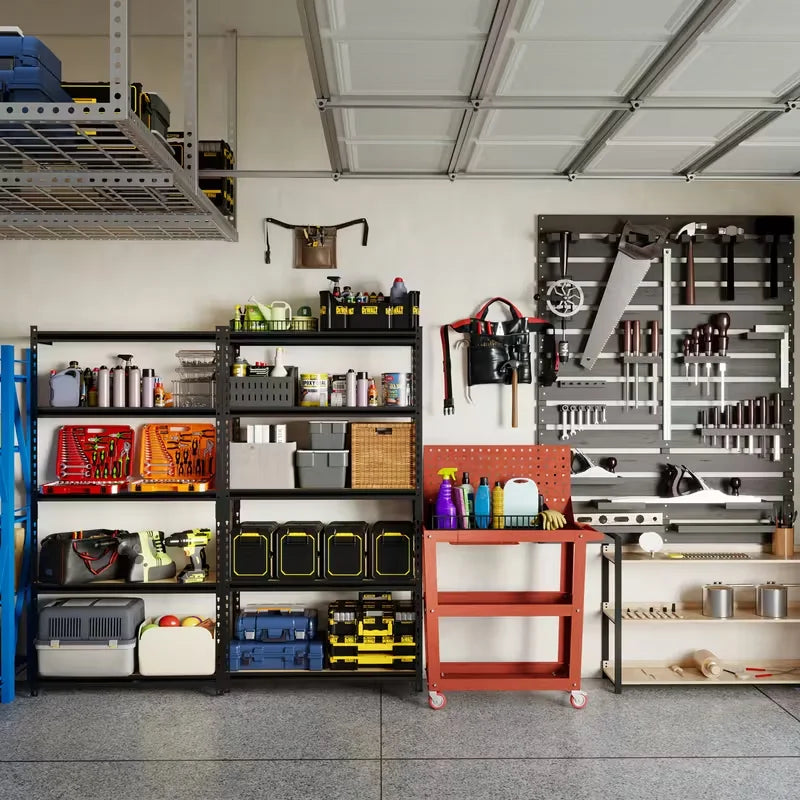 60/72 Inch Heavy-duty Metal Storage Rack, With A Load-bearing Capacity Of 2000 Pounds Per Layer,