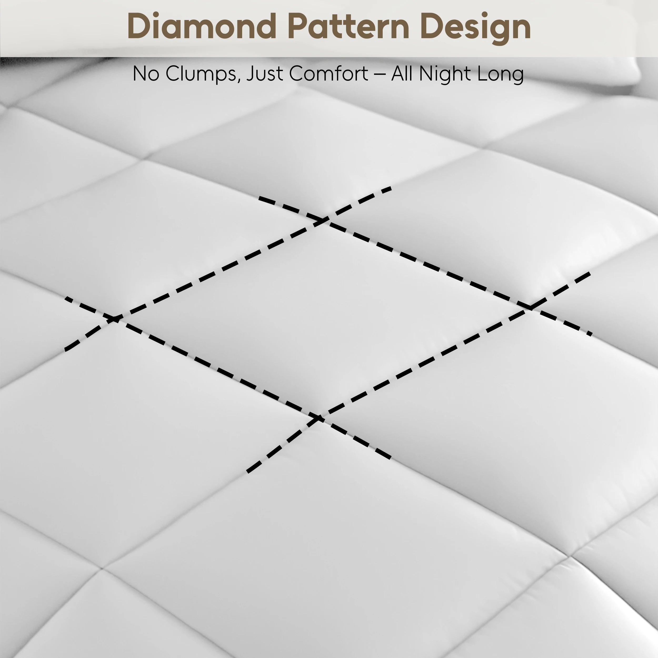 Lightweight 1 Piece Down Alternative Blanket with Soft, Breathable Fabric and Diamond Stitch