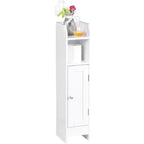 Narrow Bathroom Cabinet with Door and Adjustable Shelves