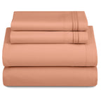 3 Piece Ultra-Soft Microfiber Bed Sheets with Flat Sheet