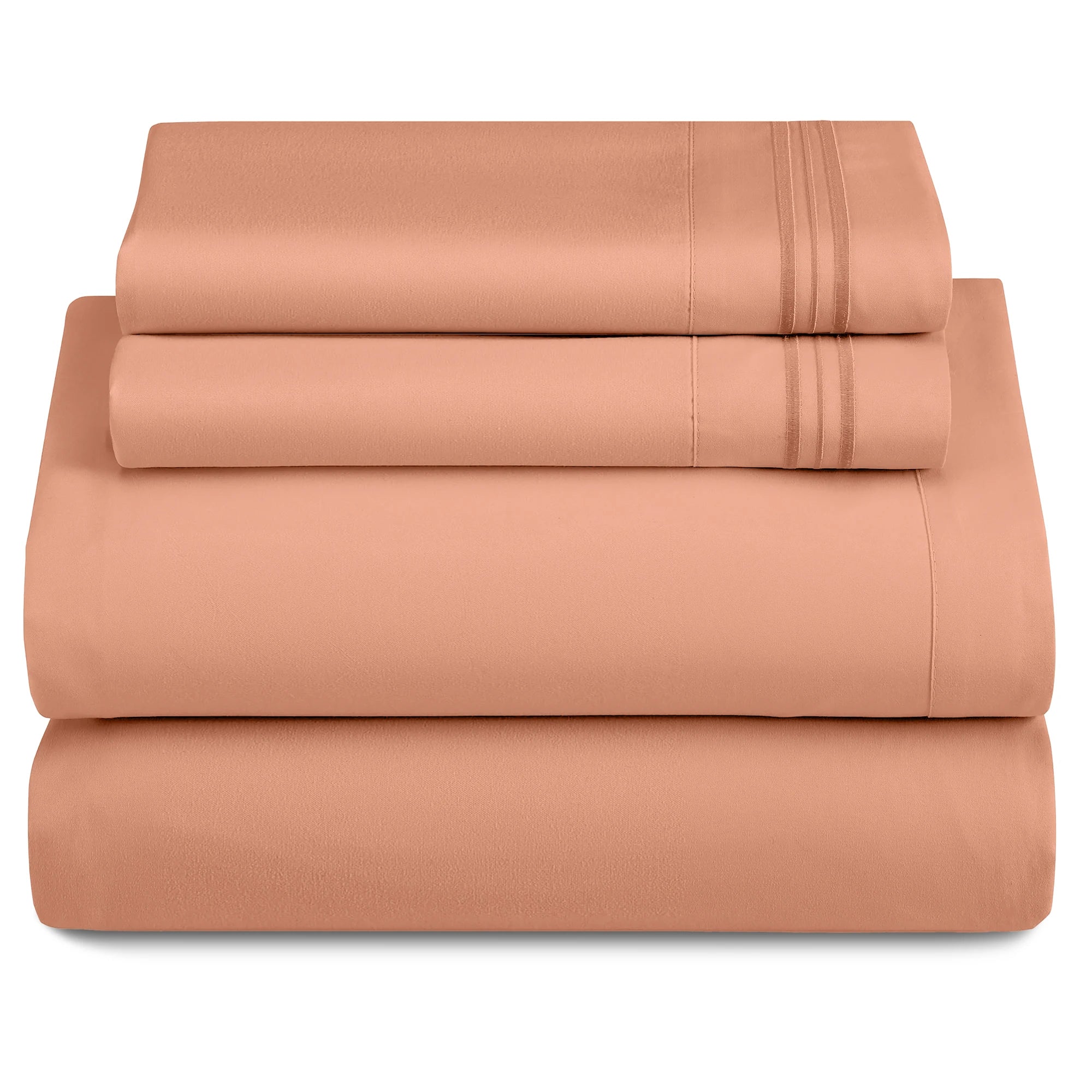 3 Piece Ultra-Soft Microfiber Bed Sheets with Flat Sheet