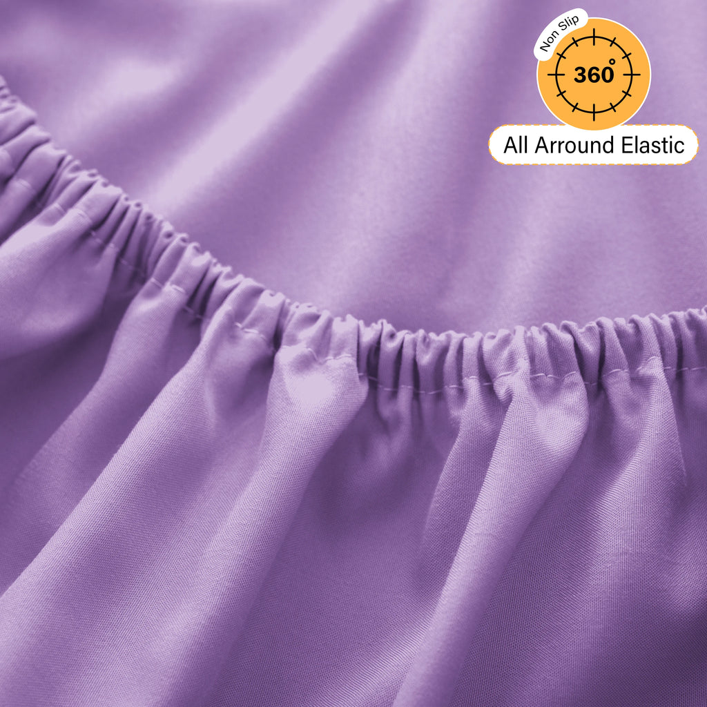 3 Piece Ultra-Soft Microfiber Bed Sheets with Flat Sheet
