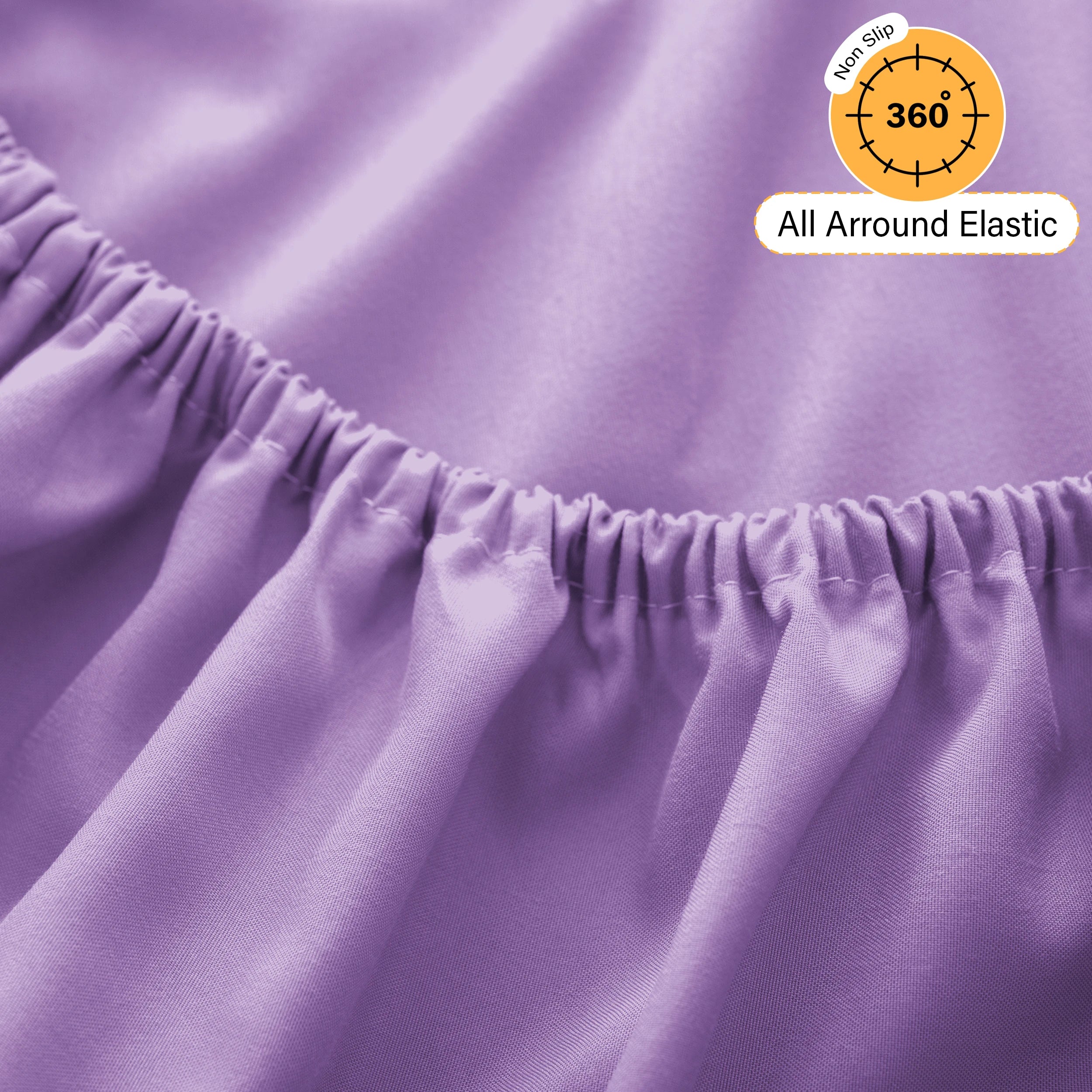 3 Piece Ultra-Soft Microfiber Bed Sheets with Flat Sheet