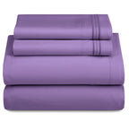 3 Piece Ultra-Soft Microfiber Bed Sheets with Flat Sheet