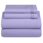 3 Piece Ultra-Soft Microfiber Bed Sheets with Flat Sheet