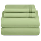 3 Piece Ultra-Soft Microfiber Bed Sheets with Flat Sheet