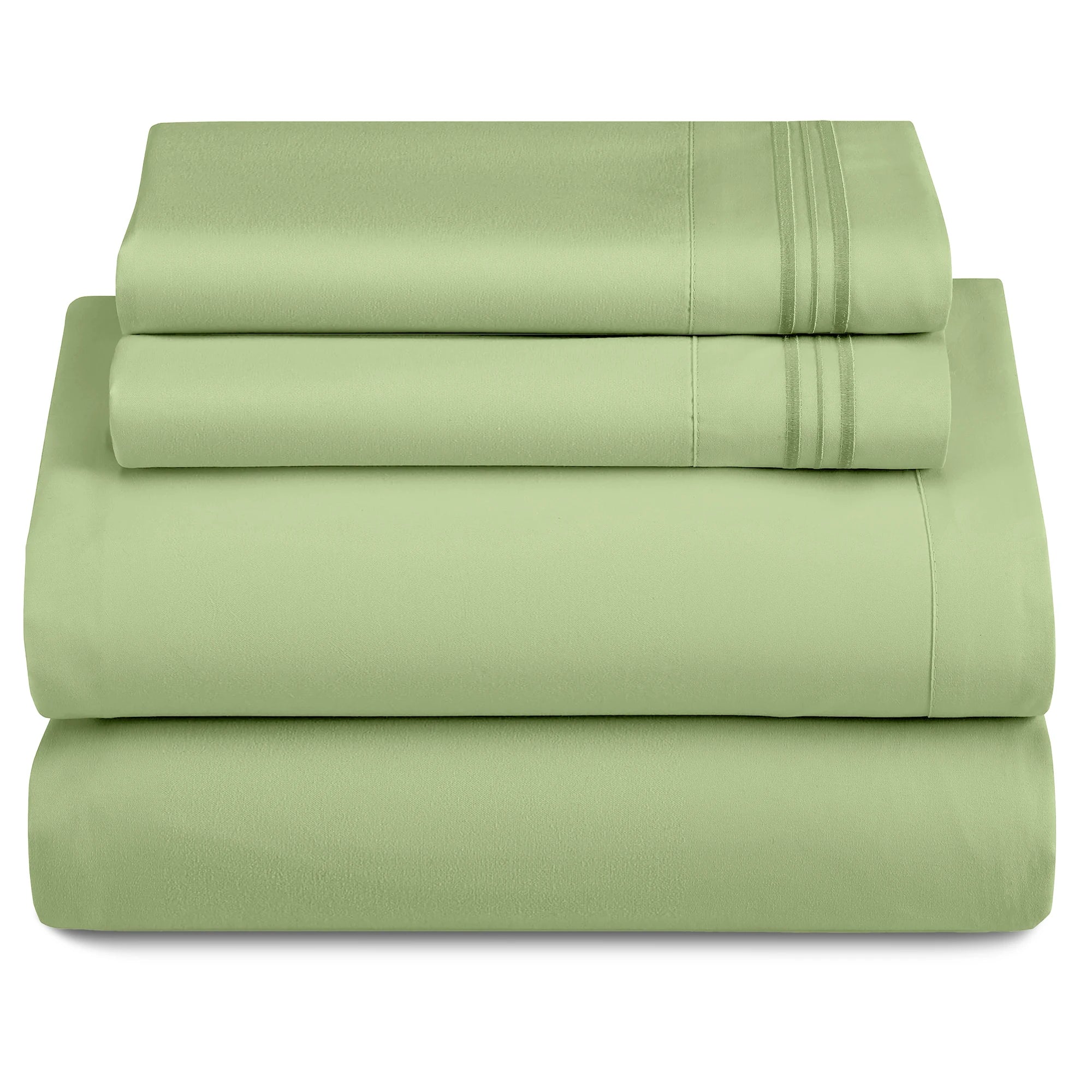 3 Piece Ultra-Soft Microfiber Bed Sheets with Flat Sheet