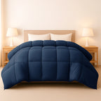 1 Piece Fluffy Duvet Insert with Box Stitch Design comforter