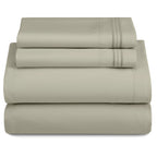 3 Piece Ultra-Soft Microfiber Bed Sheets with Flat Sheet