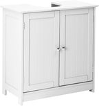 Traditional Under Sink Storage Cabinet White Bathroom Vanity with 2 Doors