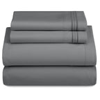 3 Piece Ultra-Soft Microfiber Bed Sheets with Flat Sheet