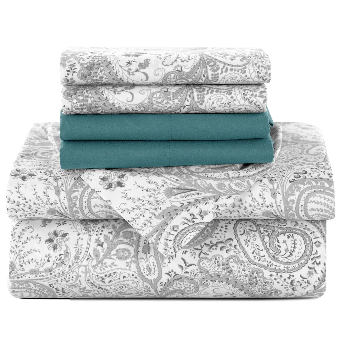 6Pc Paisley Sheet Set – Soft Microfiber, Wrinkle-Free