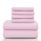 6Pc Solid Bed Sheet Set