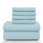 6Pc Solid Bed Sheet Set