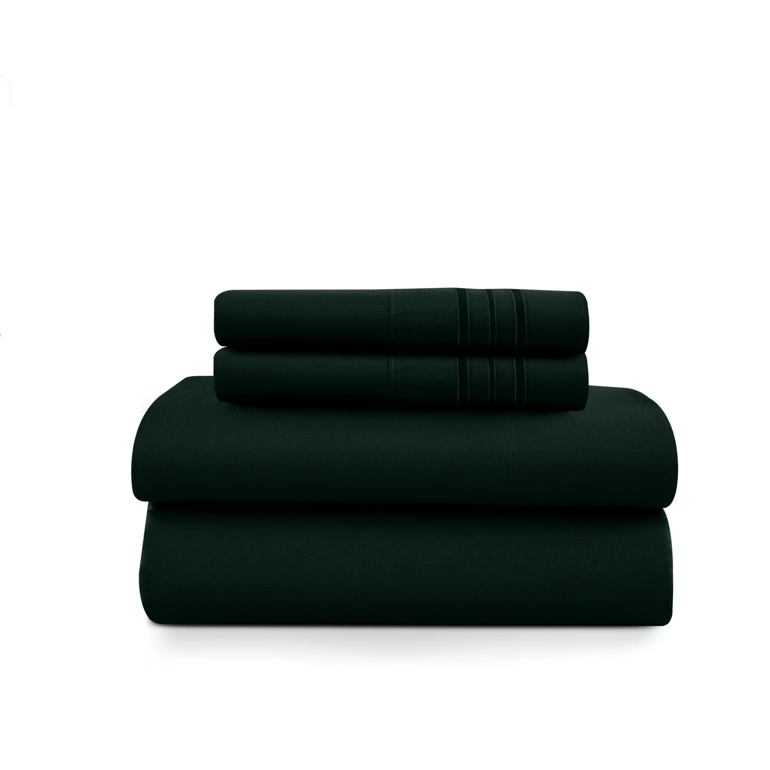 3 Piece Ultra-Soft Microfiber Bed Sheets with Flat Sheet