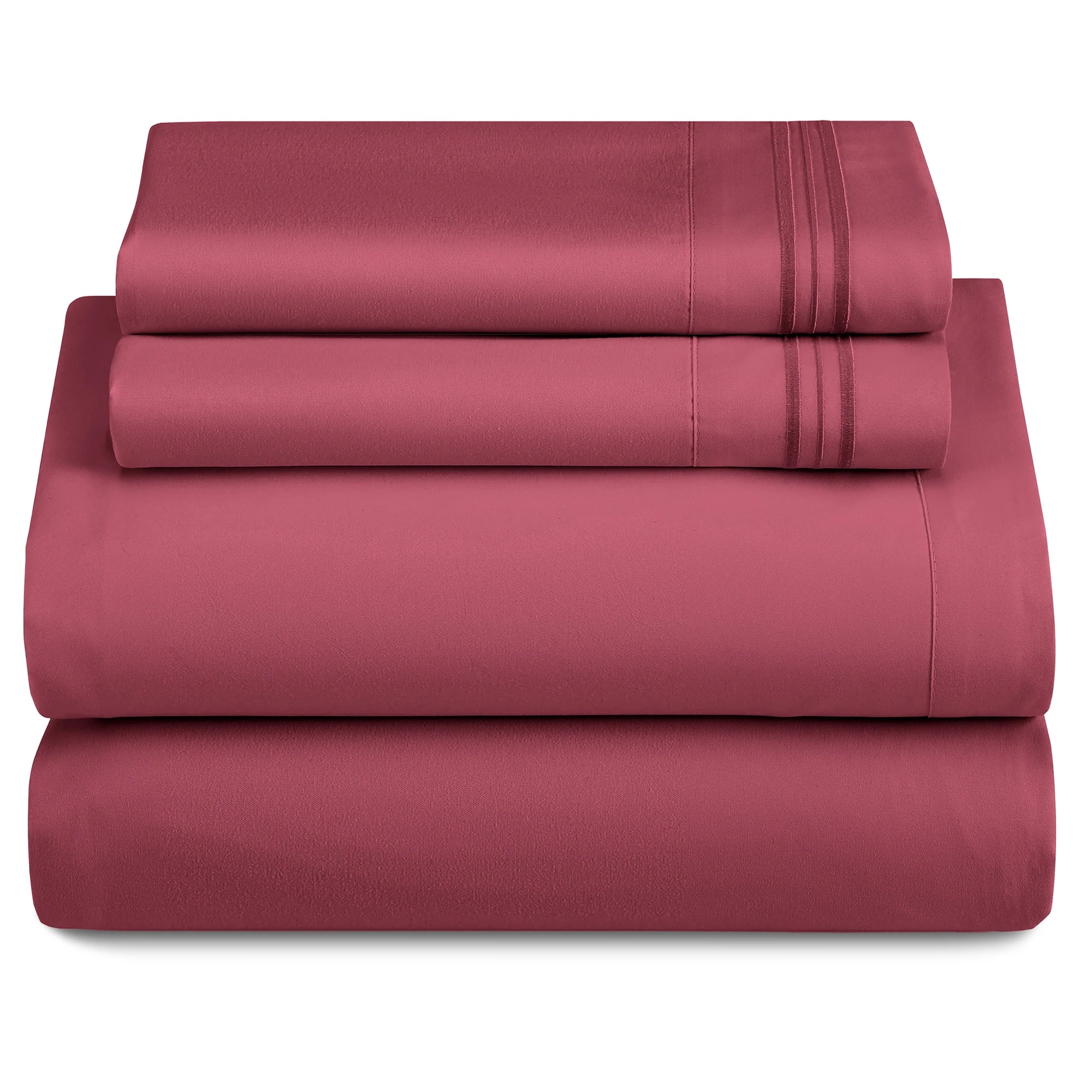 3 Piece Ultra-Soft Microfiber Bed Sheets with Flat Sheet
