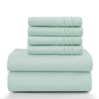 6Pc Solid Bed Sheet Set