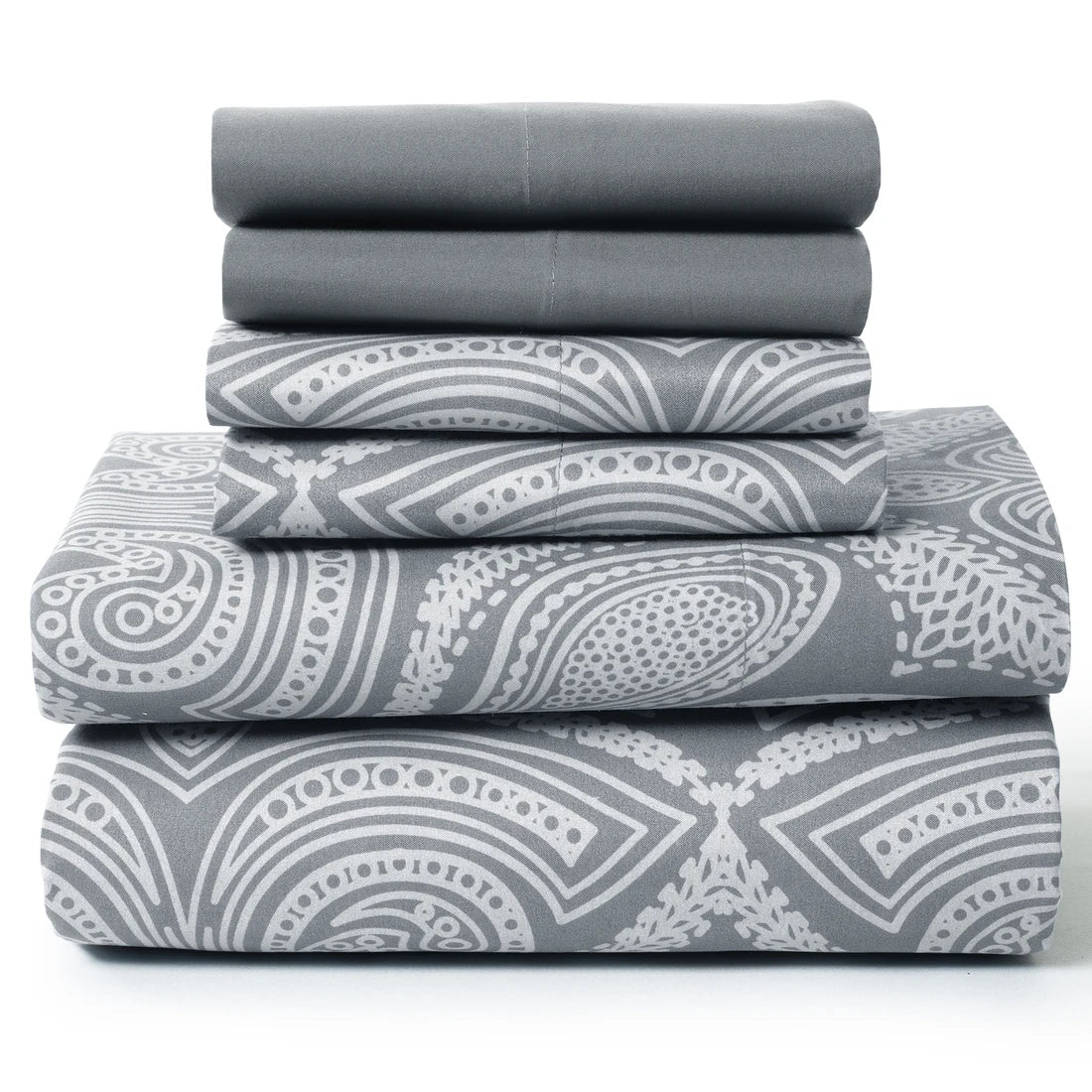 6Pc Paisley Sheet Set – Soft Microfiber, Wrinkle-Free