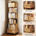 Small Space-Saving 6 Tier Rotating Bookshelf 360°