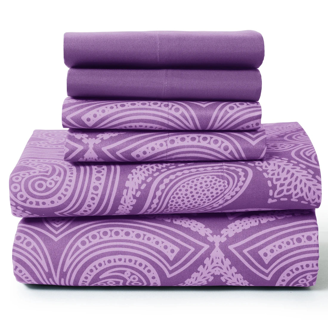 6Pc Paisley Sheet Set – Soft Microfiber, Wrinkle-Free