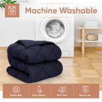 Lightweight 1 Piece Down Alternative Blanket with Soft, Breathable Fabric and Diamond Stitch